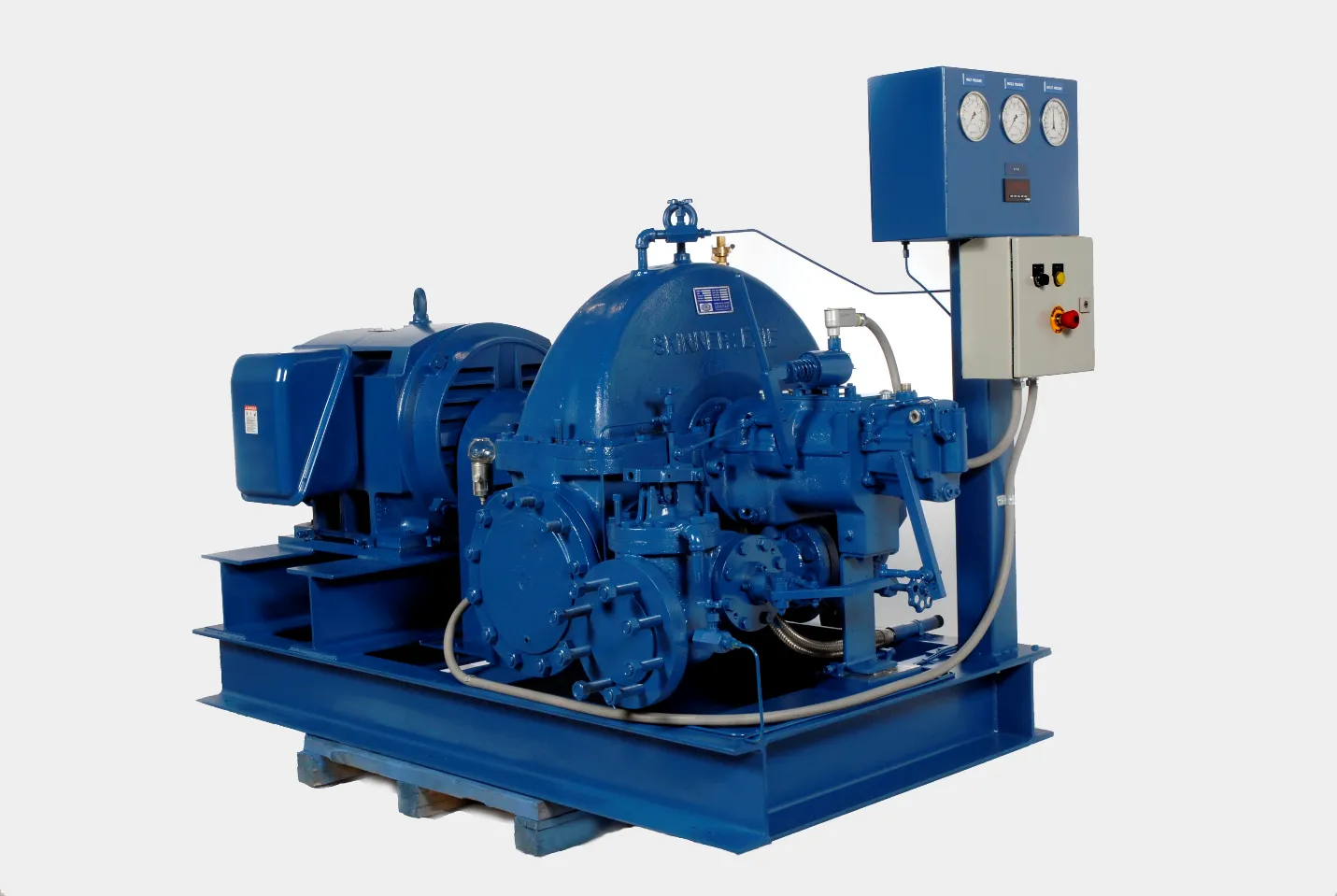 steam turbine-driven induction generator
