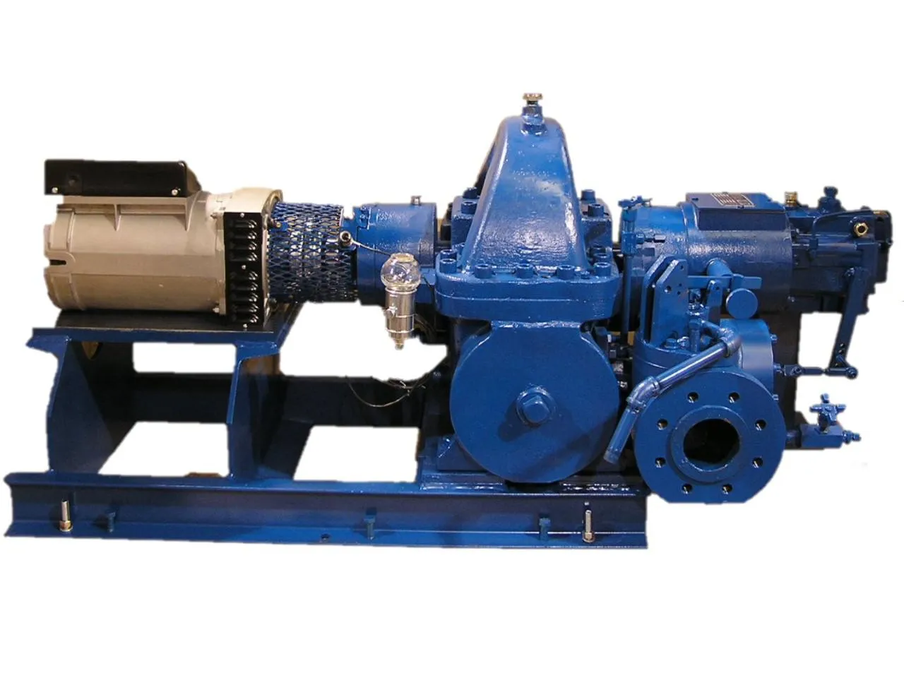 steam turbine-driven induction generator